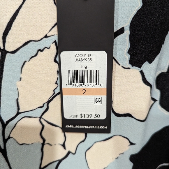 Karl Lagerfeld floral dress size 2 - Picture 2 of 4